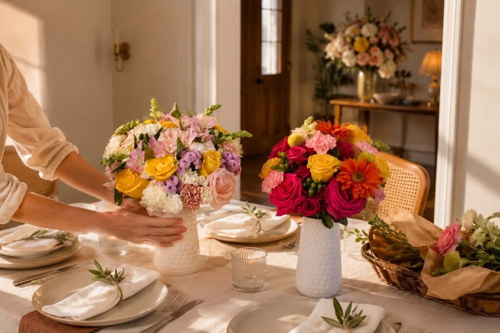 Last-Minute Home Décor Ideas With Fresh Flowers