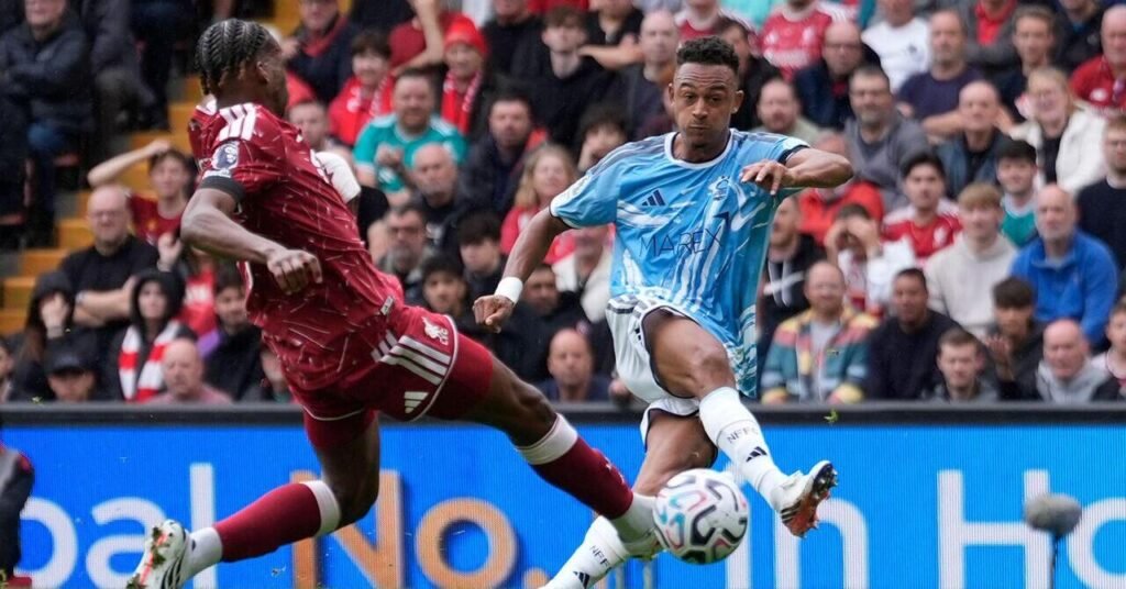 Liverpool behind at Anfield as Forest dominate
