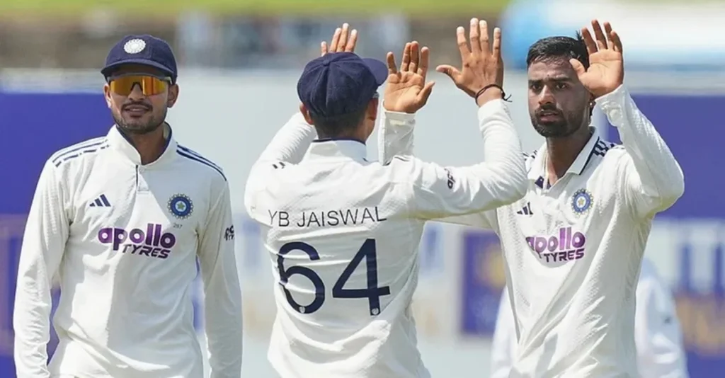 Manav Suthar’s four-wicket haul puts India in command after Sri Lanka fightback on Day 3 of 1st Test Manav Suthar’s four-wicket haul puts India in command after Sri Lanka fightback on Day 3 of 1st Test