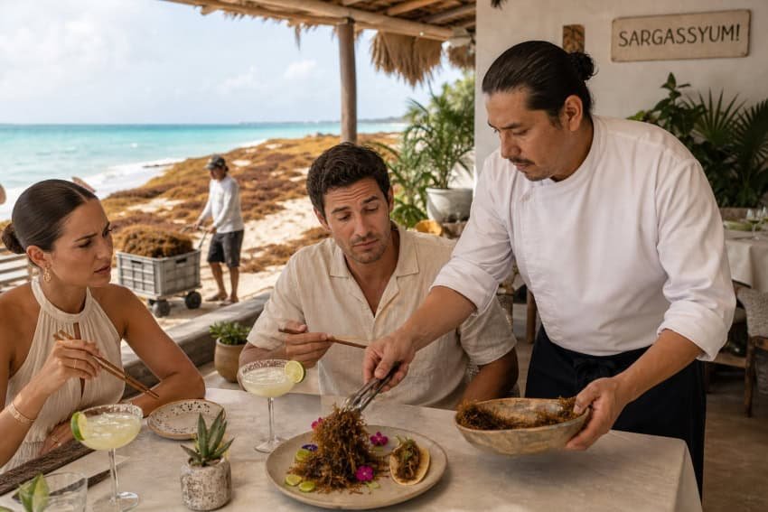 Mexico and Japan to collaborate on new sargassum-themed restaurant chain Mexico and Japan to collaborate on new sargassum-themed restaurant chain