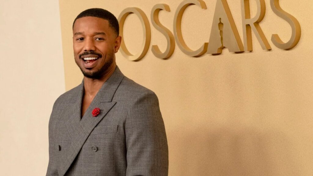 Michael B. Jordan Laughs Off Viral Red-Carpet Pose Meme Michael B. Jordan Laughs Off Viral Red-Carpet Pose Meme