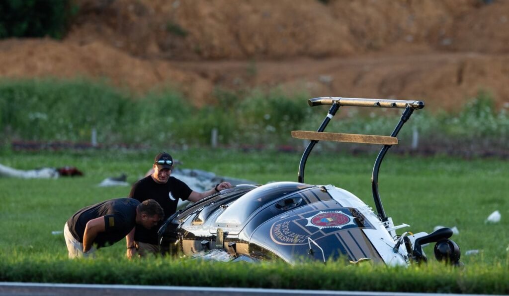 One dead, two injured when small plane collides with Pennsylvania State police helicopter at airport