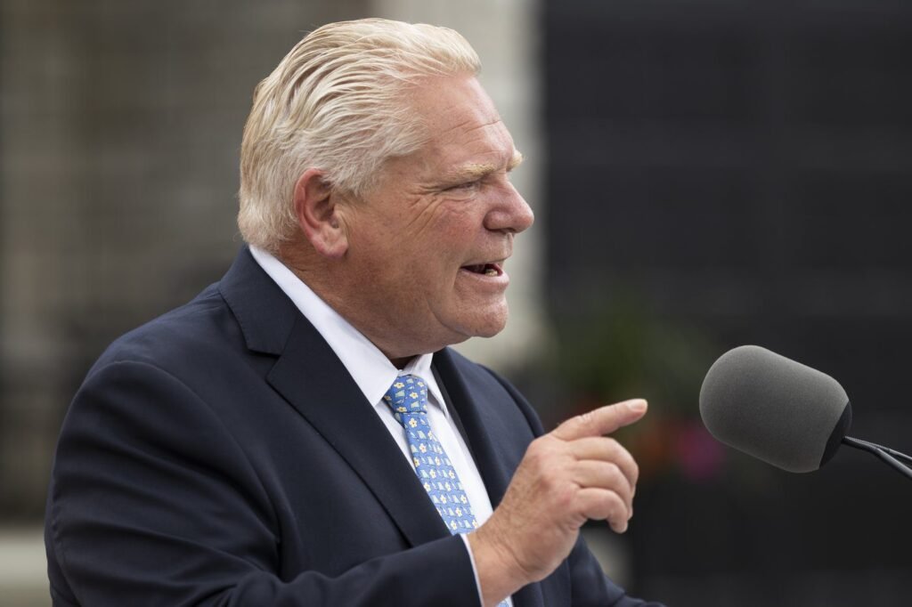 Ontario Premier Doug Ford tones down rhetoric in war of words with Donald Trump Ontario Premier Doug Ford tones down rhetoric in war of words with Donald Trump