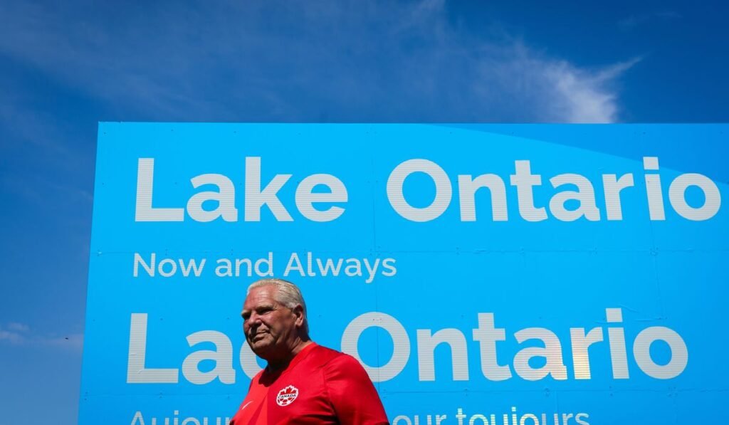 Ontario premier answers Trump’s ‘Lake America’ with giant ‘Lake Ontario’ sign Ontario premier answers Trump’s ‘Lake America’ with giant ‘Lake Ontario’ sign