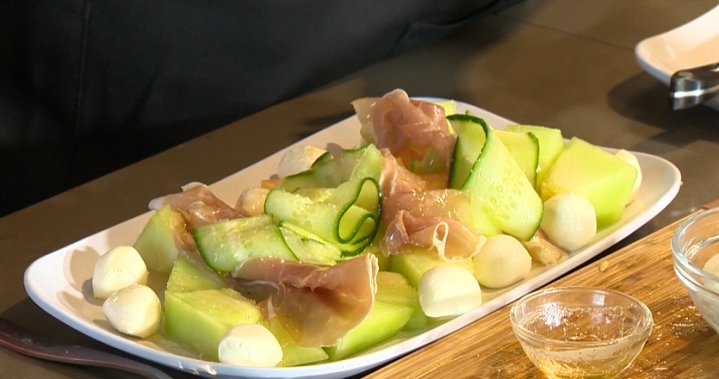 Simply Delicious Recipe: Bocconcini salad with prosciutto and Ontario Cantaloupe – Toronto Simply Delicious Recipe: Bocconcini salad with prosciutto and Ontario Cantaloupe - Toronto