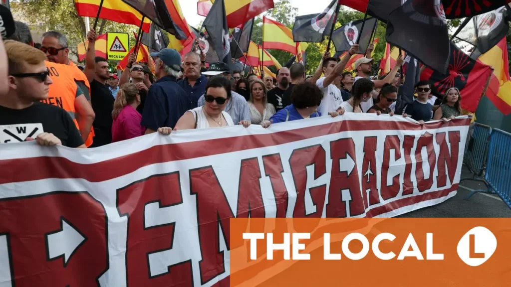 Spain’s government urges calm after anti-migrant protesters clash with police Spain's government urges calm after anti-migrant protesters clash with police
