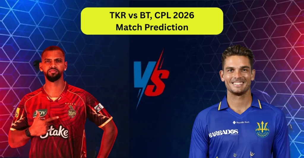 TKR vs BT, CPL 2026, Match Prediction: Who will win today’s game between Trinbago Knight Riders and Barbados Tridents?