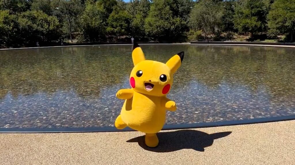 Tim Cook shares video of Pikachu having a fun time at Apple Park