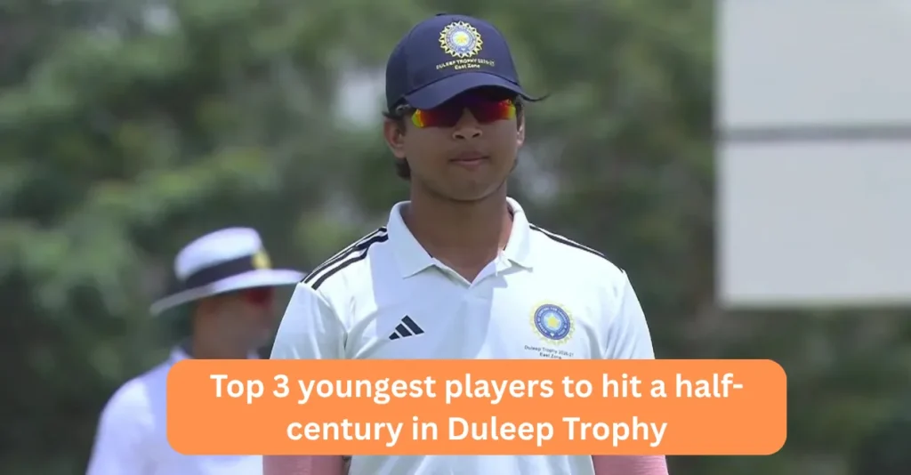 Top 3 youngest players to hit a half-century in Duleep Trophy ft. Vaibhav Suryavanshi Top 3 youngest players to hit a half-century in Duleep Trophy ft. Vaibhav Suryavanshi