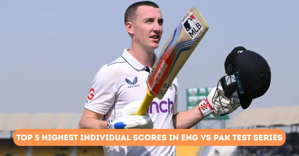 Top 5 highest individual scores in England vs Pakistan Test series ft. Harry Brook Top 5 highest individual scores in England vs Pakistan Test series ft. Harry Brook