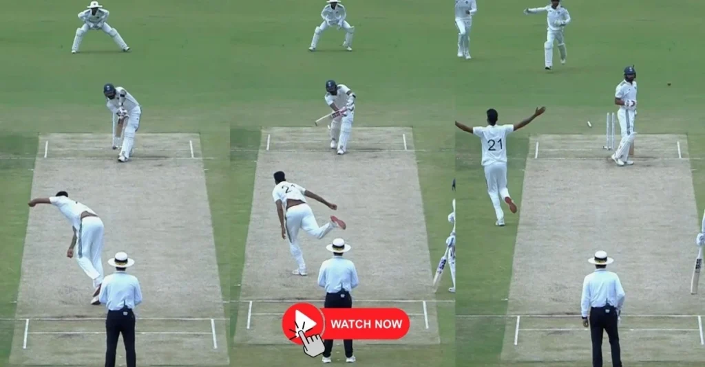WATCH: Gurnoor Brar cleans up N. Jagadeesan with a peach in Duleep Trophy 2026