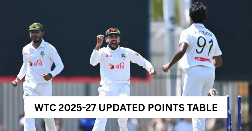 WTC 2025-27 Points Table [UPDATED]: Bangladesh strengthen fourth spot after historic win over Australia
