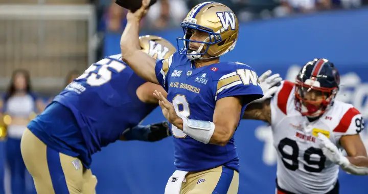 Winnipeg Blue Bombers offence shines in upset win over league-leading Alouettes – Winnipeg Winnipeg Blue Bombers offence shines in upset win over league-leading Alouettes - Winnipeg