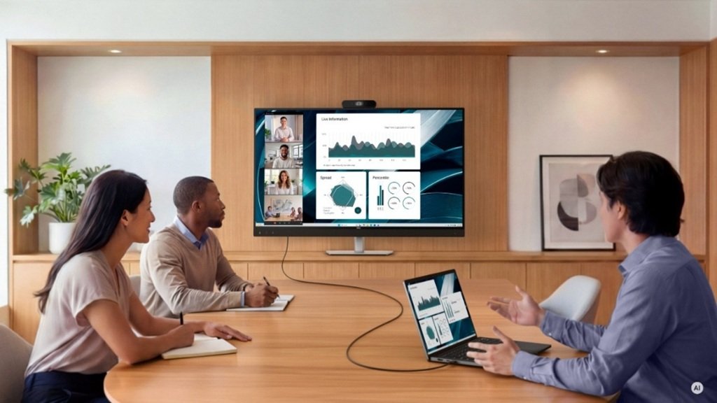 Dell presenta un monitor ‘todo en uno’ para salas de reuniones Dell presenta un monitor 'todo en uno' para salas de reuniones