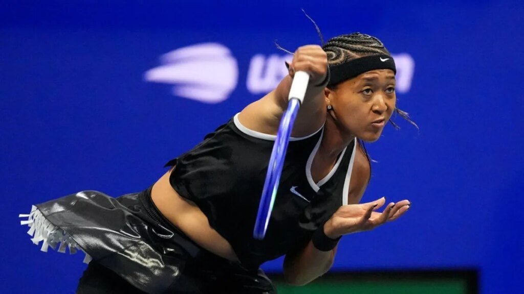 Naomi Osaka, in Allen Iverson-inspired look, advances at U.S. Open